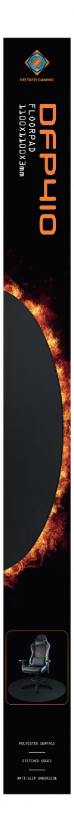DELTACO GAMING DFP410 Floorpad, 110x110cm, black DELTACO GAMING DFP410 Floorpad, 110x110cm, black