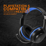 DELTACO GAMING Stereo Gaming Headset for PS5, 1x 3.5mm connector