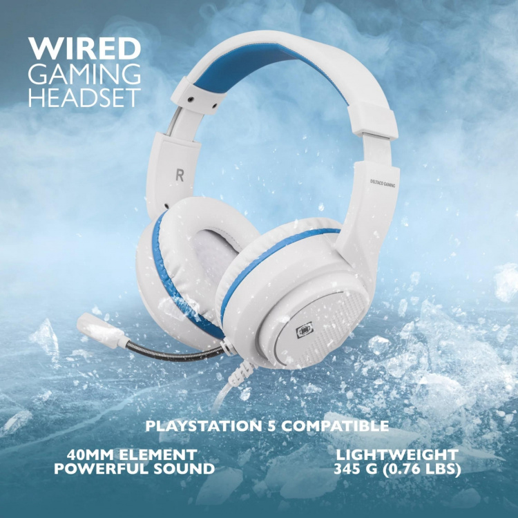 DELTACO GAMING Stereo Gaming Headset for PS5, 1x 3.5mm connector,white DELTACO GAMING Stereo Gaming Headset for PS5, 1x 3.5mm connector,white