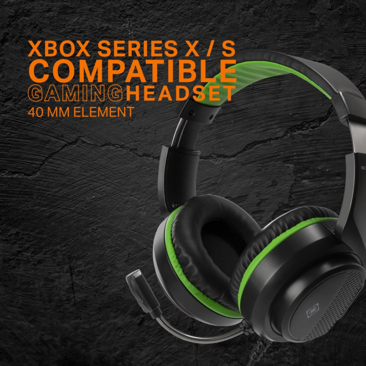 DELTACO GAMING GAM-128 Kabling Headset Sort Grøn