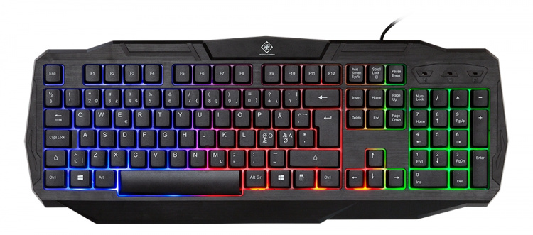 DELTACO GAMING 4-in-1 Gaming kit, Rainbow backlight, black