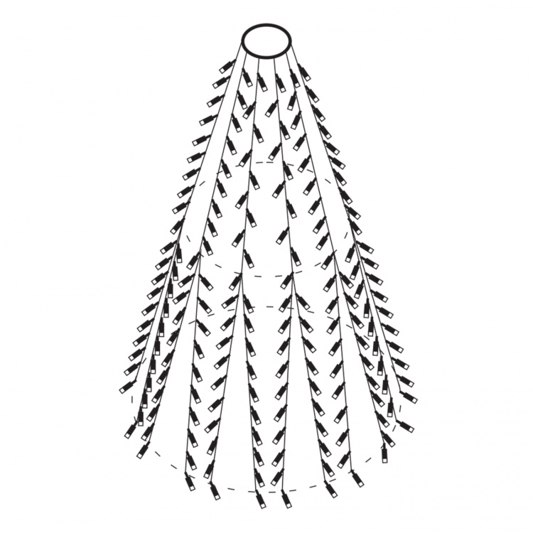 Deltaco Smart home WiFi Tree light,270L,10 strings,RGB,adapter