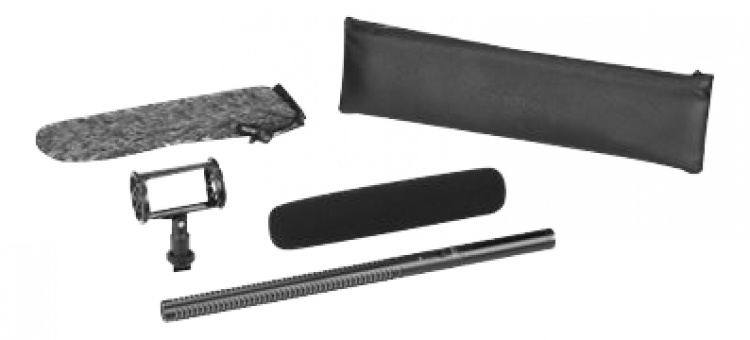 BOYA Prof. shotgun headphone microphhone black