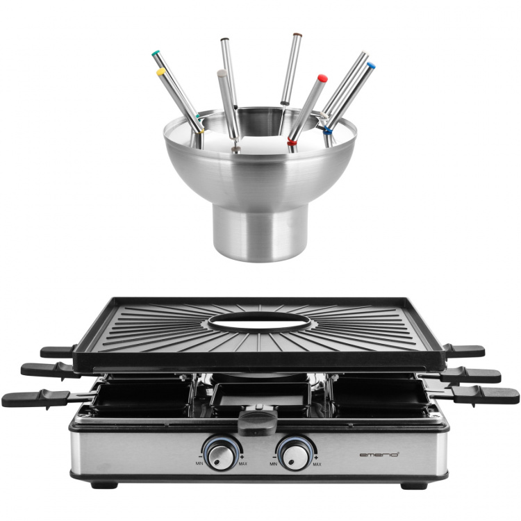 Emerio Raclettegrill med fondue