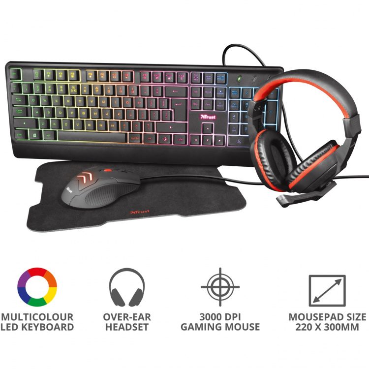 Trust Ziva 4-in-1 Gaming bundle Trust Ziva 4-in-1 Gaming bundle