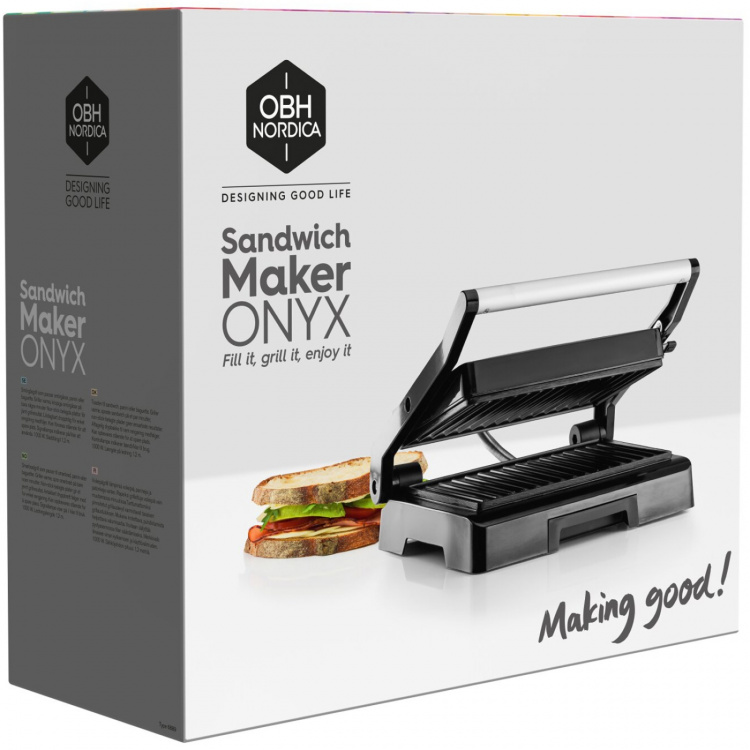 OBH Nordica Smörgåsgrill Onyx Panini 1000