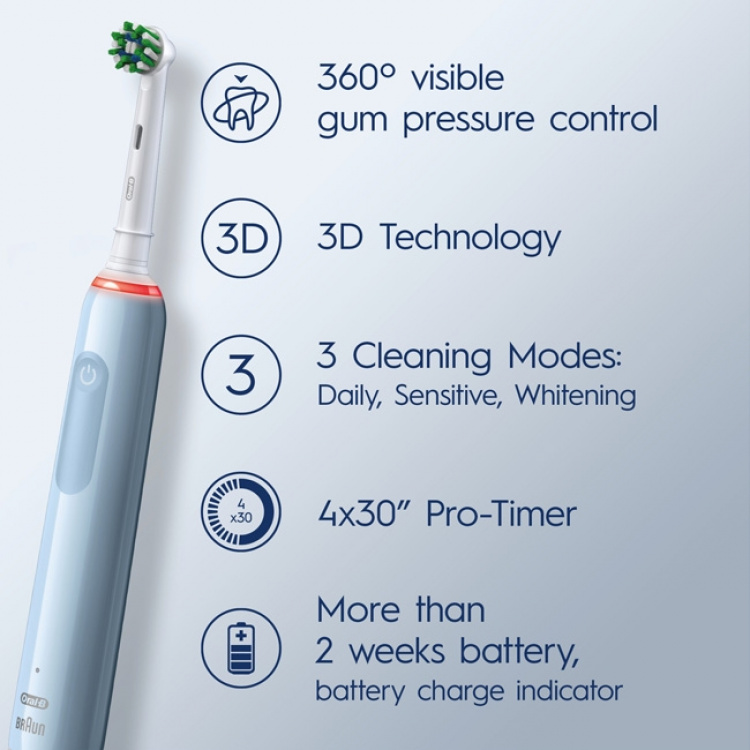 Oral B Pro3 3200S Blue Sensi elektrisk tandbørste Oral B Pro3 3200S Blue Sensi elektrisk tandbørste
