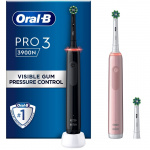 Oral B Electric toothbrush Pro3 3900N Black CA + Pink CA