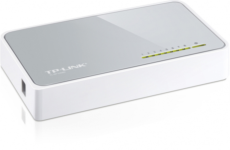 TP-LINK netværksswitch, 8-ports, 10/100 Mbps, RJ45, Auto MDI/MDIX