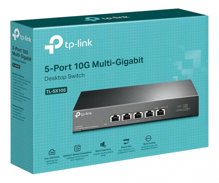 TP-Link 5-Port 10G Multi-Gigabit Desktop Switch