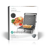 Nedis Kontakt Grill | 2000 W | 29 x 23 cm | Justerbar temperaturkontrol | Plastik / Rustfri Stål