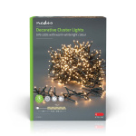 Nedis Julebelysning | Klynge | 576 LED\'s | Varm Hvid | 4.20 m | Lyseffekter: 7 | Indendørs eller udendørs | Strømforsyning