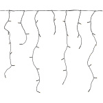 Nedis Dekorative Istagelys | 180 LED\'s | Varm Hvid | 5.90 m | Lyseffekter: 7 | Strømforsyning