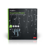Nedis Dekorative Istagelys | 360 LED\'s | Cool Hvid | 9.00 m | Lyseffekter: 7 | Strømforsyning
