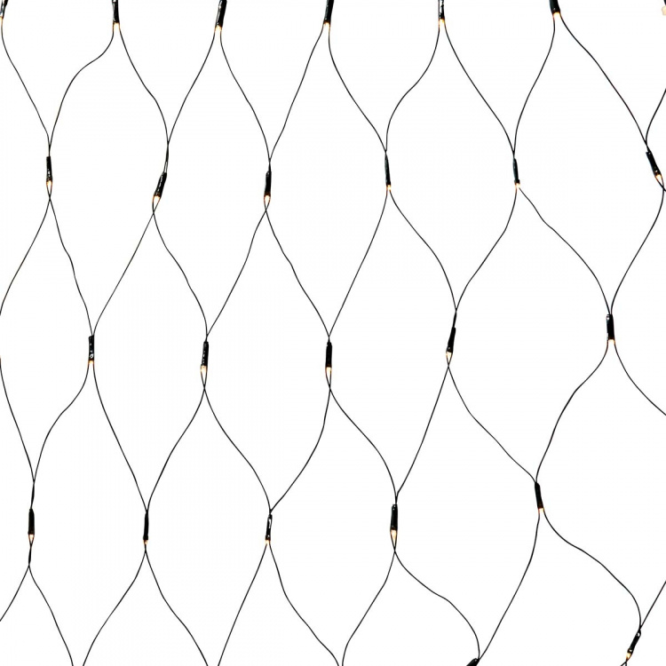 Nedis Dekorative Netlys | Varm Hvid | 160 LED\'s | 2 x 1 m | Lyseffekter: 7 | Indendørs eller udendørs | Strømforsyning