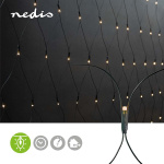 Nedis Dekorative Netlys | Varm Hvid | 320 LED\'s | 3 x 1.5 m | Lyseffekter: 7 | Indendørs eller udendørs | Strømforsyning