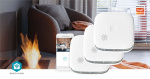 Nedis SmartLife Røgalarm | Wi-Fi | Batteri | Sensorlevetid: 10 År | EN 14604 | Maks. batteritid: 24 Måned | 85 dB | Hvid | 3 stk