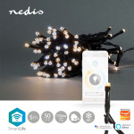 Nedis SmartLife jluelys | Snor | Wi-Fi | Varm til kølig hvid | 50 LED\'s | 5.00 m | Android™ / IOS