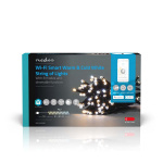 Nedis SmartLife jluelys | Snor | Wi-Fi | Varm til kølig hvid | 50 LED\'s | 5.00 m | Android™ / IOS