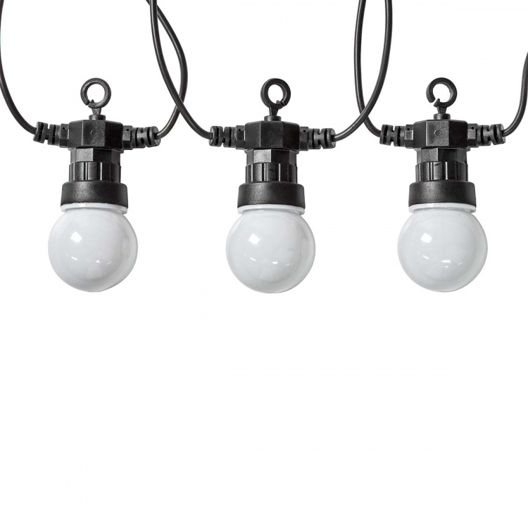 Nedis SmartLife Dekorative Lys | Party Lights | Wi-Fi | Hvid / RGB | 10 LED\'s | 9.00 m | Android™ / IOS | Pærediameter: 50 mm Nedis SmartLife Dekorative Lys | Party Lights | Wi-Fi | Hvid / RGB | 10 LED\'s | 9.00 m | Android™ / IOS | Pærediameter: 50 mm