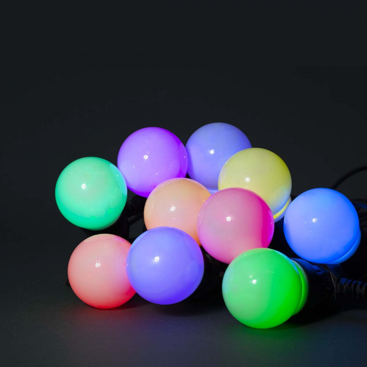 Nedis SmartLife Dekorative Lys | Party Lights | Wi-Fi | Hvid / RGB | 10 LED\'s | 9.00 m | Android™ / IOS | Pærediameter: 50 mm Nedis SmartLife Dekorative Lys | Party Lights | Wi-Fi | Hvid / RGB | 10 LED\'s | 9.00 m | Android™ / IOS | Pærediameter: 50 mm