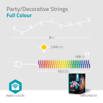 Nedis SmartLife Dekorative Lys | Party Lights | Wi-Fi | Hvid / RGB | 10 LED\'s | 9.00 m | Android™ / IOS | Pærediameter: 50 mm Nedis SmartLife Dekorative Lys | Party Lights | Wi-Fi | Hvid / RGB | 10 LED\'s | 9.00 m | Android™ / IOS | Pærediameter: 50 mm