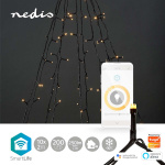 Nedis SmartLife jluelys | Træ | Wi-Fi | Varm Hvid | 200 LED\'s | 20.0 m | 10 x 2 m | Android™ / IOS