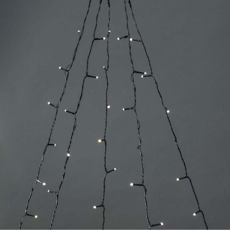 Nedis SmartLife jluelys | Træ | Wi-Fi | Varm Hvid | 200 LED\'s | 20.0 m | 5 x 4 m | Android™ / IOS