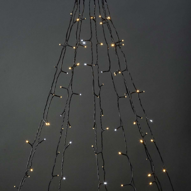 Nedis SmartLife jluelys | Træ | Wi-Fi | Varm til kølig hvid | 200 LED\'s | 20.0 m | 10 x 2 m | Android™ / IOS