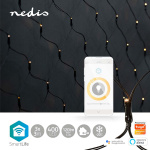 Nedis SmartLife jluelys | Net | Wi-Fi | Varm Hvid | 400 LED\'s | 3.00 m | 3 x 3 m | Android™ / IOS