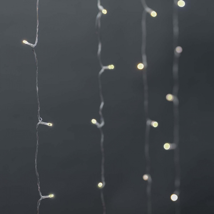 Nedis SmartLife jluelys | Gardin | Wi-Fi | Varm Hvid | 200 LED\'s | 3.00 m | Android™ / IOS