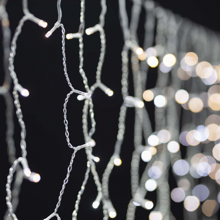 Nedis SmartLife jluelys | Gardin | Wi-Fi | Varm Hvid | 200 LED\'s | 3.00 m | Android™ / IOS