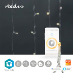 Nedis SmartLife jluelys | Gardin | Wi-Fi | Varm Hvid | 200 LED\'s | 3.00 m | Android™ / IOS