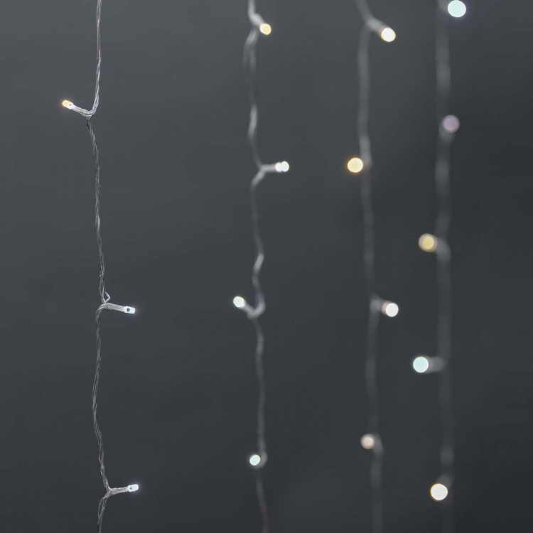 Nedis SmartLife jluelys | Gardin | Wi-Fi | Varm til kølig hvid | 200 LED\'s | 3 m | Android™ / IOS