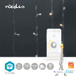 Nedis SmartLife jluelys | Gardin | Wi-Fi | Varm til kølig hvid | 200 LED\'s | 3 m | Android™ / IOS