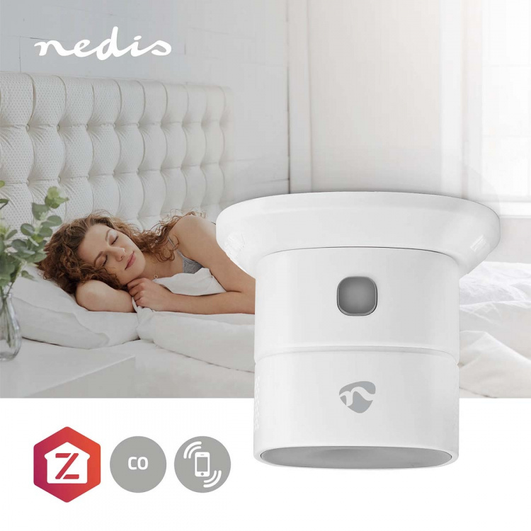 Nedis SmartLife CO Detektor | Zigbee 3.0 | Batteri | Sensorlevetid: 10 År | EN 50291 | Android™ / IOS | Med testknap | 85 dB | Hvid Nedis SmartLife CO Detektor | Zigbee 3.0 | Batteri | Sensorlevetid: 10 År | EN 50291 | Android™ / IOS | Med testknap | 85 dB | Hvid