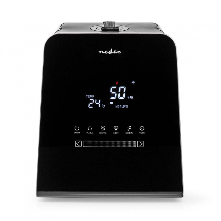 Nedis SmartLife Luftfugter | 110 W | Med kold og varm tåge | 5.5 l | Hygrometer | Timer | Fjernbetjening | Nattilstand | Sort Nedis SmartLife Luftfugter | 110 W | Med kold og varm tåge | 5.5 l | Hygrometer | Timer | Fjernbetjening | Nattilstand | Sort