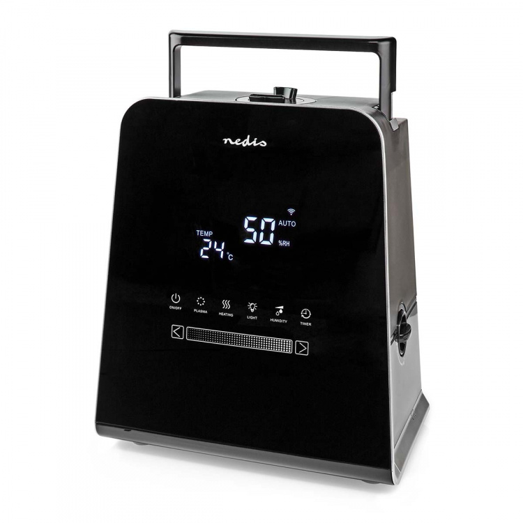 Nedis SmartLife Luftfugter | 110 W | Med kold og varm tåge | 5.5 l | Hygrometer | Timer | Fjernbetjening | Nattilstand | Sort Nedis SmartLife Luftfugter | 110 W | Med kold og varm tåge | 5.5 l | Hygrometer | Timer | Fjernbetjening | Nattilstand | Sort