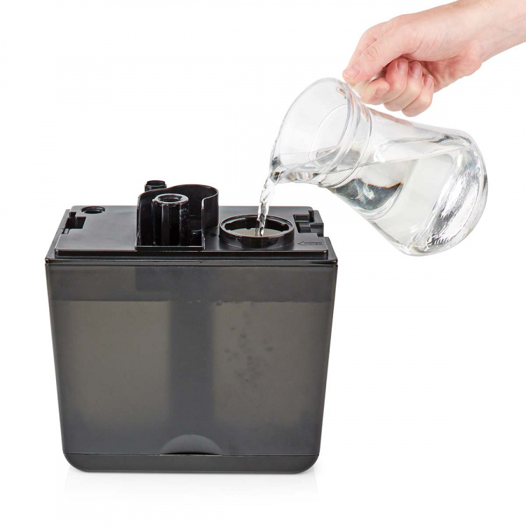 Nedis SmartLife Luftfugter | 110 W | Med kold og varm tåge | 5.5 l | Hygrometer | Timer | Fjernbetjening | Nattilstand | Sort Nedis SmartLife Luftfugter | 110 W | Med kold og varm tåge | 5.5 l | Hygrometer | Timer | Fjernbetjening | Nattilstand | Sort