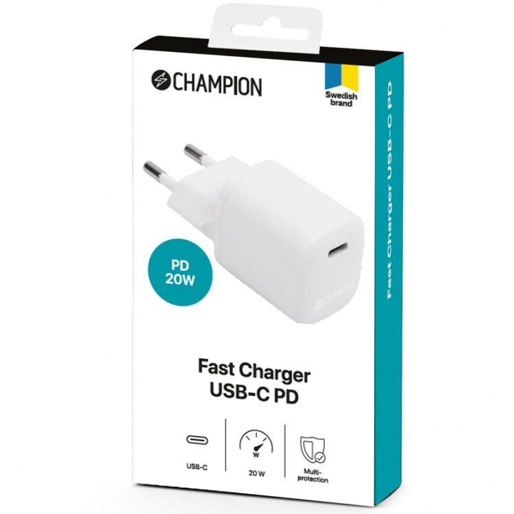 Champion Fast Charge USB-C PD 20W Vit
