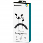 Champion Ladd&Synk kabel USB 3-in-1 1,5