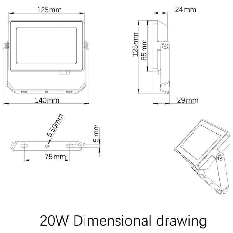 Philips ProjectLine Strålkastare 20W 1800lm