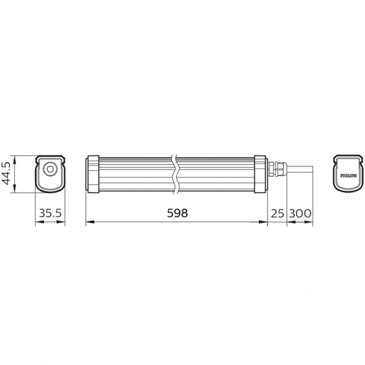 Philips ProjectLine Taklampa 60cm 17W 1700lm IP65