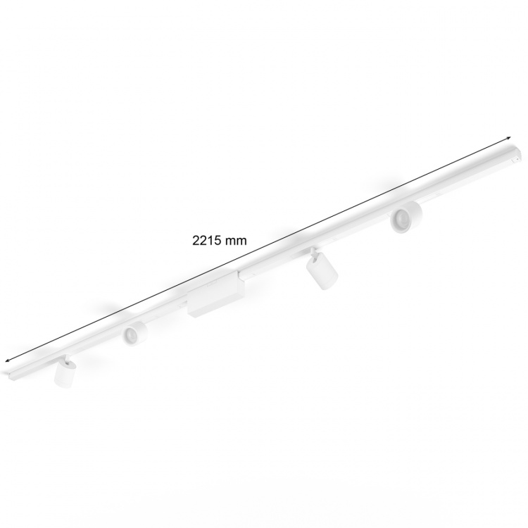 Philips Hue Perifo Rak bassats 4 spotlights Vit