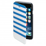 Hama Mobil Wallet DesignLine iPhone 6/6S Stripe Blå/Hvid