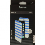 Hama Mobil Wallet DesignLine iPhone 6/6S Stripe Blå/Hvid