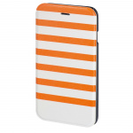 Hama Mobil Wallet DesignLine iPhone 6/6S Stripe Orange/Hvid