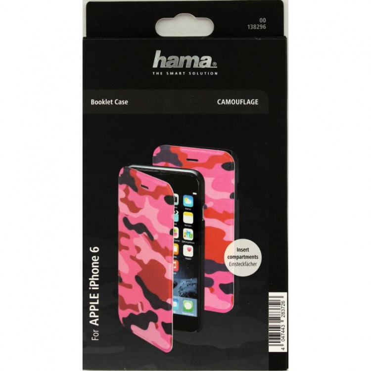 Hama Mobil Wallet DesignLine iPhone 6/6S Camo Rosa