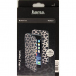 Hama Mobil Wallet DesignLine iPhone 6/6S Leopard Grå