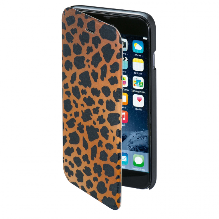Hama Mobil Wallet DesignLine iPhone 6/6S Leopard Brun